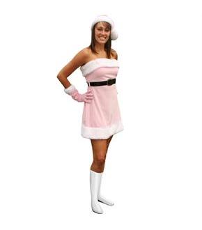 Pink Santa's Helper Adult - Winter Holiday Classics Costume