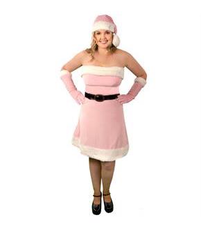 Pink Santa's Helper Adult Plus - Winter Holiday Classics Costume