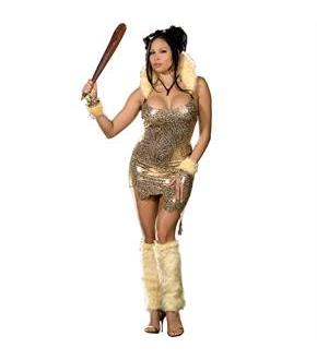 Clubbin' Cave Girl Plus Adult Costume