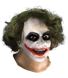 Batman Dark Knight Adult Joker Latex Mask with Hair