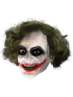 Batman Dark Knight Adult Joker 3/4 Vinyl Mask with Hair