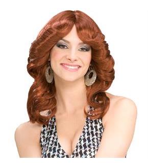 70's Disco Doll Auburn Wig