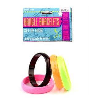 80's Bangle Bracelet Set (4 piece)