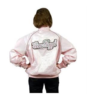 Pink Satin Teen Angel Jacket Adult Costume