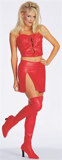 Boot Tops Vinyl Thigh High Red