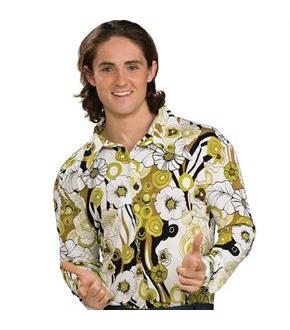 Feeling Groovy Shirt (Green) Adult Costume