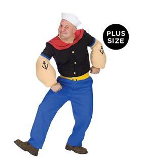 Popeye Adult Plus Costume