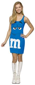 MandM Blue Tank Dress Teen Costume
