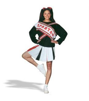 SNL Spartan Cheerleader Female Adult Costume