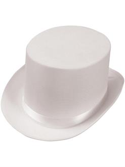 Satin (White) Adult Top Hat