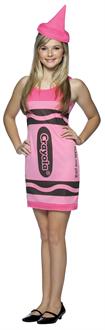 Tickle Me Pink Crayola Crayon Teen Costume