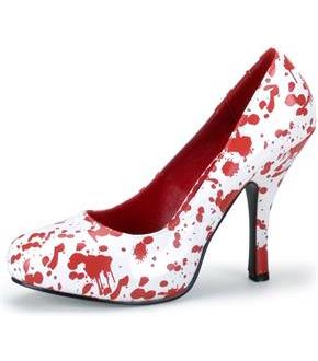 Red Blood Splatter Shoes Adult White
