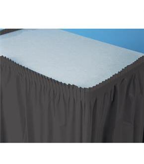 Black Velvet (Black) Plastic Table Skirt