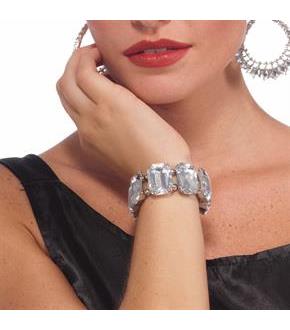 Vintage Hollywood Faux Diamond Adult Bracelet