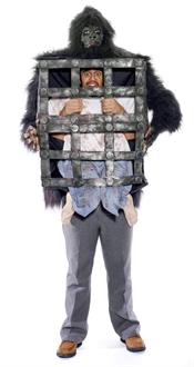 Gorilla Carrying Man in Cage Adult Costume