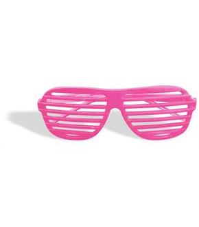 Neon Pink Slot Adult Glasses