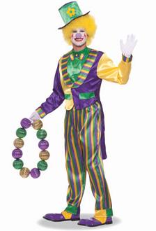 Mardi Gras Clown Adult Costume