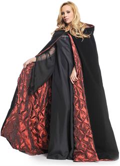 Deluxe Velvet and Satin with Embossed Satin Lining 63" Adult Cape