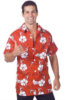 Red Hawaiian Shirt Adult Costume