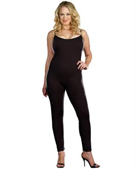 Black Plus Adult Unitard