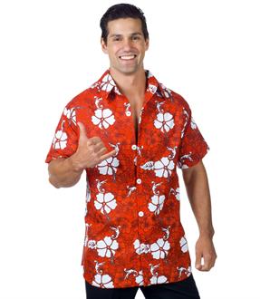 Red Hawaiian Shirt Adult