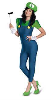Super Mario Bros. - Deluxe Luigi Female Adult Costume