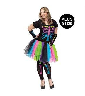 Funky Punk Bones Plus Adult Costume