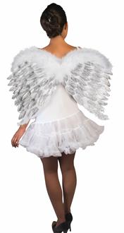 White Feather Angel Wings with Glitter