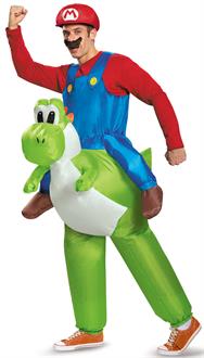 Super Mario Bros: Mario Riding Yoshi Inflatable Adult Costume