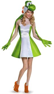 Super Mario Bros: Yoshi Female Adult Costume