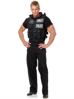 Mens SWAT Team Vest Costume
