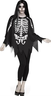 Skeleton Poncho Adult Costume
