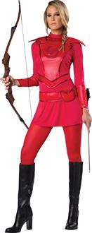 Red Warrior Huntress Adult Costume