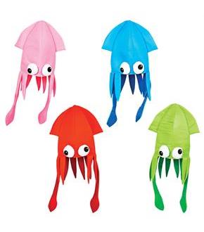 Squid Hat Party Accessory Assorted Colors
