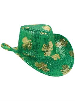 St. Patrick's Day Sequin Adult Cowboy Hat