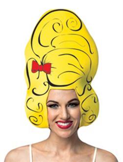 Yellow Beehive Comic Foam Adult Wig