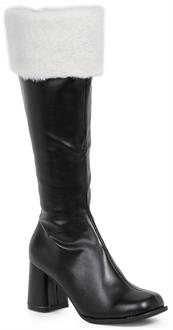 Women's Black Gogo Boots with Faux Fur