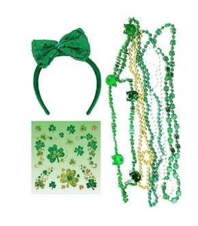 St. Patrick's Day Headband And Beads Bundle