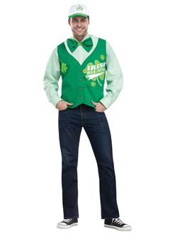 St. Patrick's Day All Star Deluxe Vest Hat and Tie Set