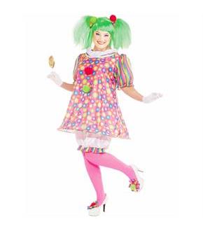 Womens Tickles The Clown Plus Size Costume