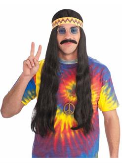 Black Unisex Hippie Wig