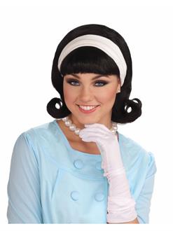1950s Wig W/detachable Headband - Black