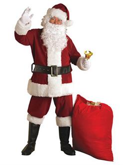 Crimson Regal Plush Adult Santa Suit