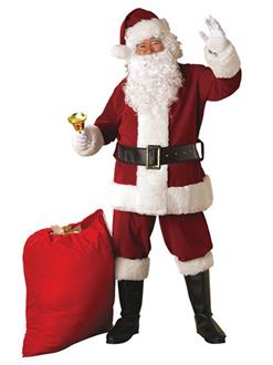 Crimson Regal Plush Santa Suit Adult