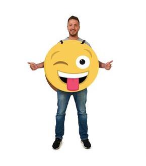 Wink/Heart 2-Sided Cardboard Emoji Costume