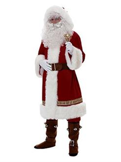 Old Time Santa With Hood Super Deluxe Adult Costume