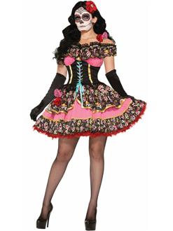 Day Of The Dead Senorita Sexy Adult Costume