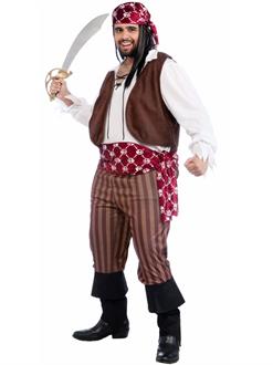 Shipwrecked Pirate Adult Plus Costume