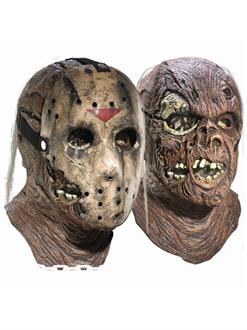 Friday the 13th Jason Voorhees Deluxe Adult Overhead Latex Mask with Removable Hockey Mask