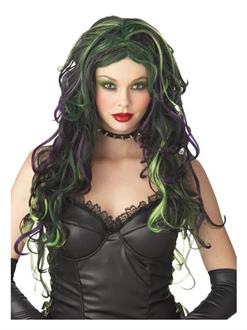 Witch Black Purple And Green Wig